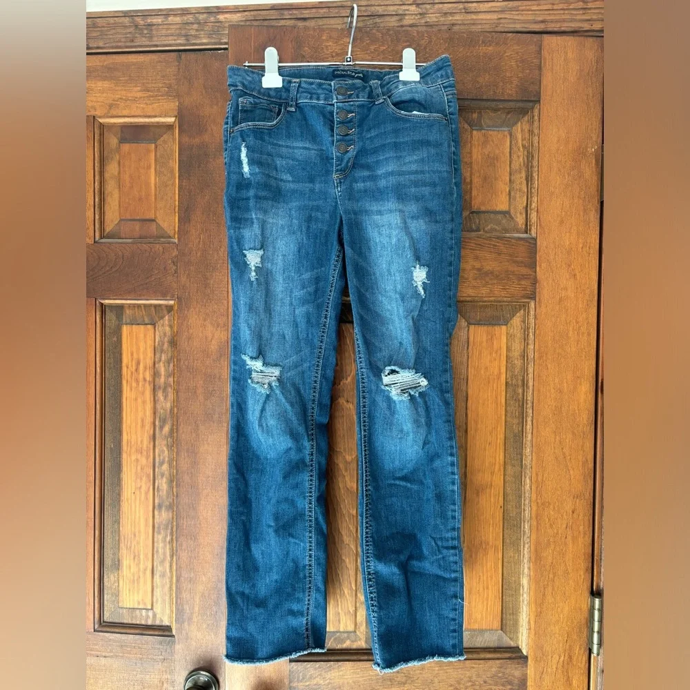 Imperial Star Girls Distressed Jeans Snap Fly 16
